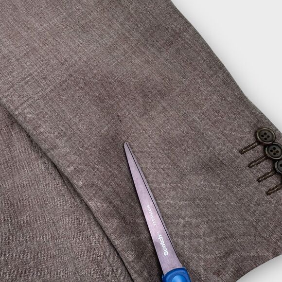 $1630 Canali KEI Collection Chore Blazer Jacket Mens 44R Unstructured Wool Brown - Picture 12 of 12